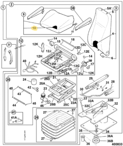 HOUSSE ASSISE DE SIEGE JCB REF 40/910711