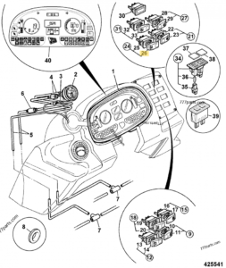 COUVERCLE INTER ECLAIRAGE JCB REF 701/58867